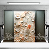 Aperturee - Dualtone Muted Flowers Painterly Retro Wall Backdrop